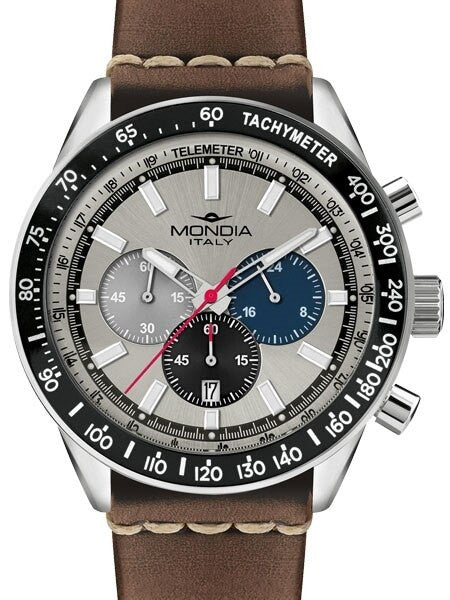 Mondia Madison Quartz Chronograph Watch with 24-Hour Sub-Dial #MI710SS-02SL-CP