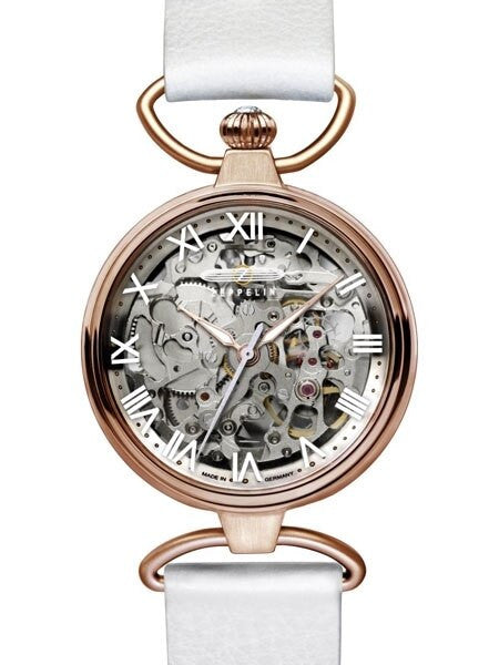Graf Zeppelin Princess of the Sky Skeleton Movement Watch with Rose Goldtone Case #7459-1