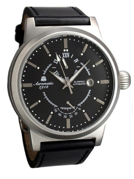 Aeromatic 1912 Classic Automatic Military Watch with Power Reserve Meter #A1360
