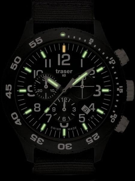 Traser Officer Pro Chronograph with Tritium Illumination and 12-Hour Totalizer #107101