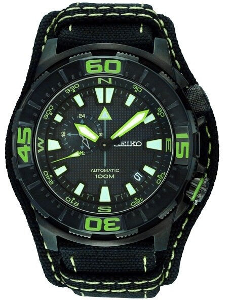 Seiko Superior Field Watch with Compass Function and 24-Hour Sub-dial #SSA059