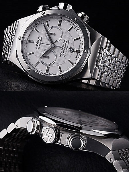 Edox Delfin Swiss Quartz Chronograph with Double Case Back #10108-3-AIN