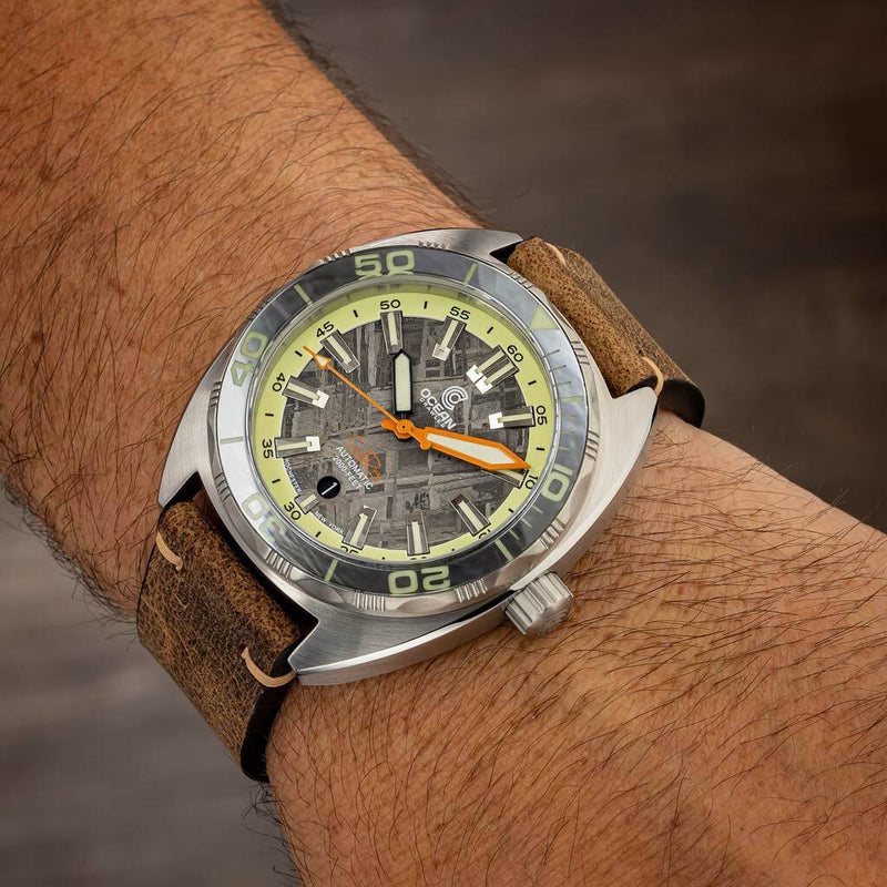 Ocean Crawler Core Diver Swiss Automatic Watch with Meteorite Dial #CD-V3-1324