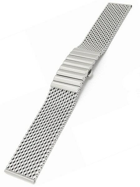Scratch and Dent - STAIB Polished Mesh Bracelet #STEEL-2792-1192PBL-P, Straight End, 20mm