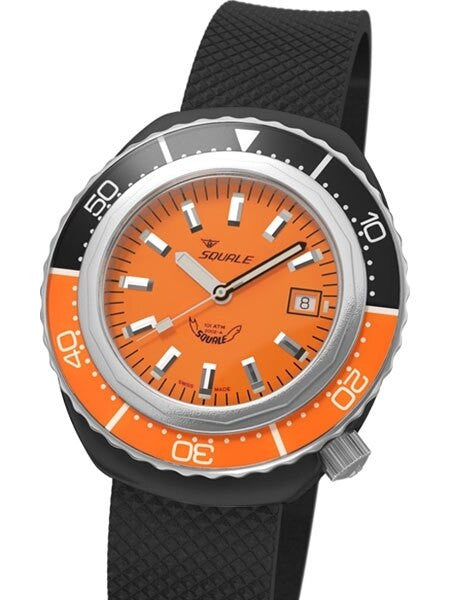 Squale 1000 meter Professional Swiss Automatic Dive watch with Black PVD Case #2002O-PVD-R