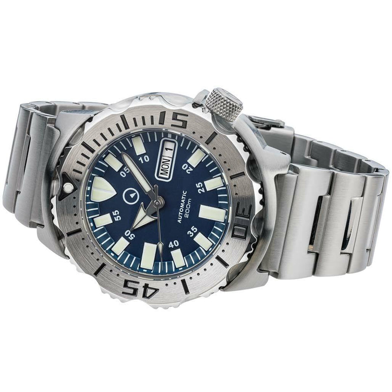 Islander Blue Dial Automatic Dive Watch with AR Double Dome Sapphire Crystal, and 120-click Bezel #ISL-60