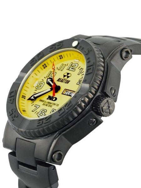 Reactor Trident 200 Meter Dive Watch with Never Dark Illumination, Black SS Case #59507