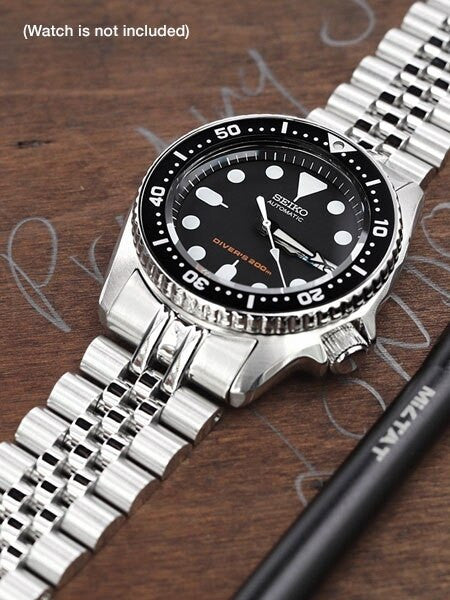 Strapcode 20mm Super-J "Louis" watch band for SEIKO SKX013 Curved End #SS201820B087