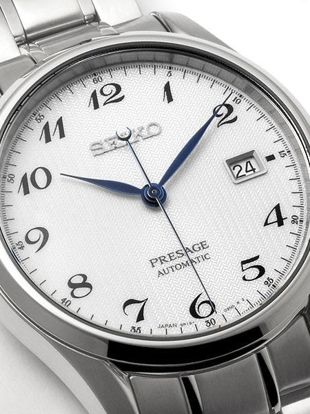 Seiko Presage Automatic Dress Watch with White Dial and Sapphire Crystal #SPB063J1