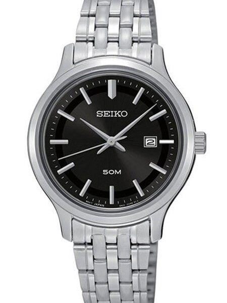 Seiko Women's Quartz Dress Watch with Bracelet and Black Dial #SUR795