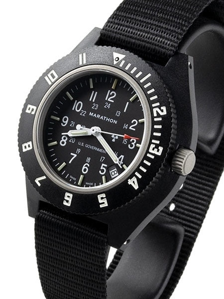 Marathon Swiss Made Quartz Military Navigator Pilot Watch with Tritium Illumination #WW194013