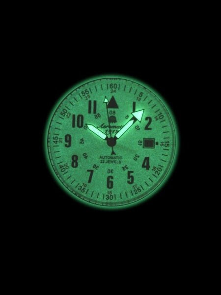 Aeromatic 1912 Automatic Aviator Watch with Luminous Dial #A1417
