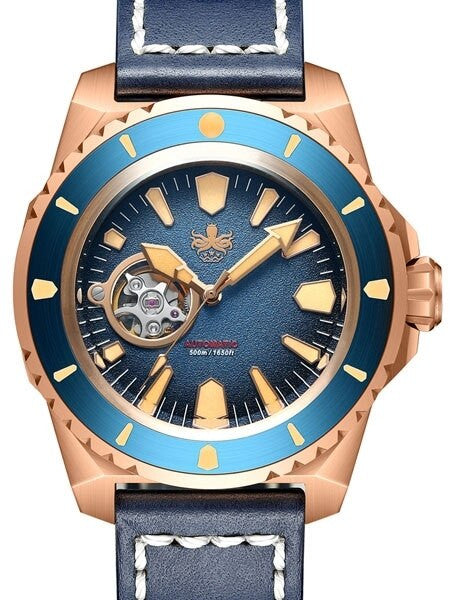 PHOIBOS Leviathan 500-Meter Automatic Dive Watch with Bronze Case, DD AR Sapphire Crystal #PY027B