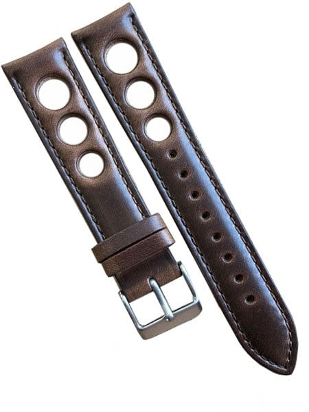 Horween Leather Rally Sport Strap with Stainless Steel Buckle #INS-HOR-Rally81