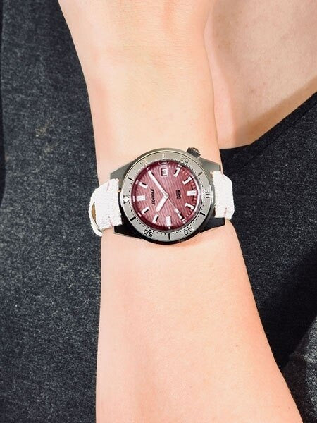Squale 500 Meter Swiss Made Automatic Dive Watch with Pink Wave Dial  #1521-PK