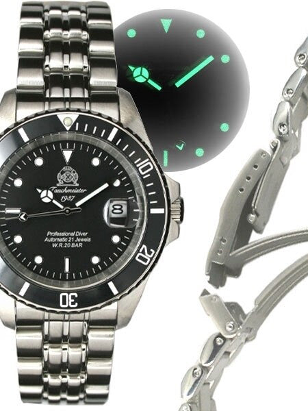 Tauchmeister T0250 Classic Automatic Dive Watch with Screw-Down Crown