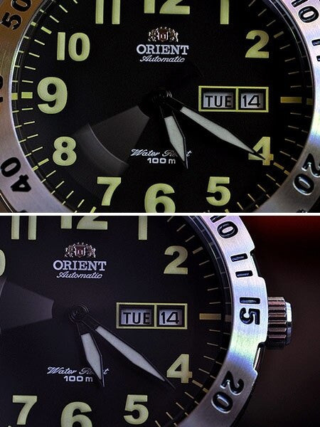 Orient Black Dial 21-Jewel Automatic Aviator Watch #FEM7A001B
