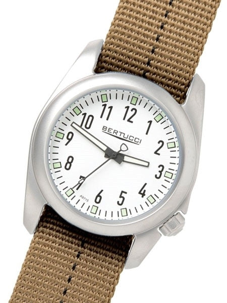 Bertucci Ventara Stainless Steel Field Watch with a DX3 Nylon Strap #11070