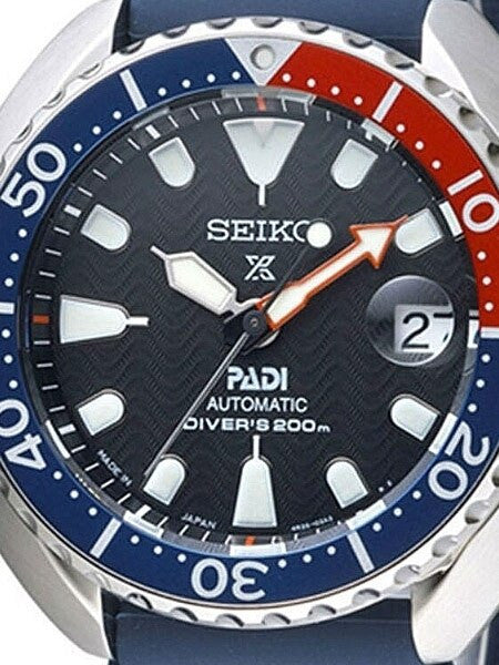 Seiko PADI Baby Turtle Prospex Automatic Dive Watch with Blue Dial and Silicone Dive Strap #SRPC41J1