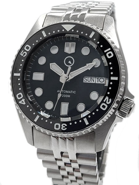 Islander 38mm Automatic Dive Watch with Solid-Link Bracelet, AR Sapphire Crystal, and Luminous Ceramic Bezel Insert #ISL-05