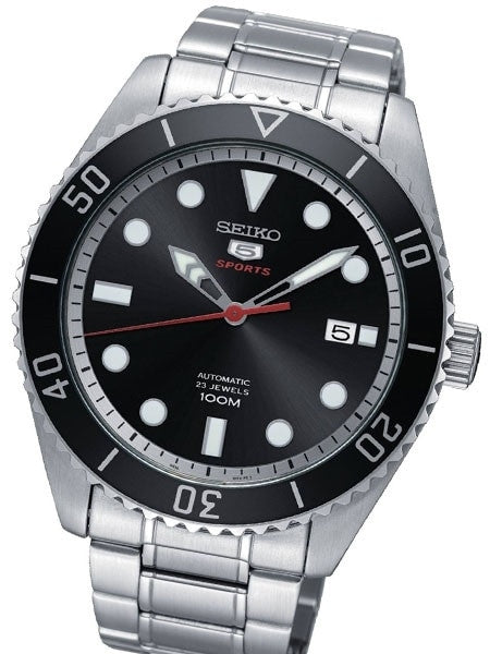 Seiko 44mm Sports 5, 4R35 Automatic Watch with Date Window #SRPB91K1