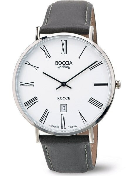 Boccia Mens Thin Quartz Watch with 42mm Titanium Case and a Sapphire Crystal #3589-03