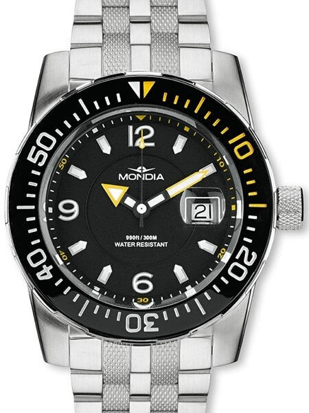 Mondia Wave Swiss Quartz 300 Meter Dive Watch with a Ceramic Bezel #1-690-3
