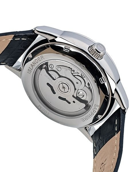 Islander Automatic Dress Watch with Pinstripe Blue Dial, AR Sapphire Crystal #ISL-33
