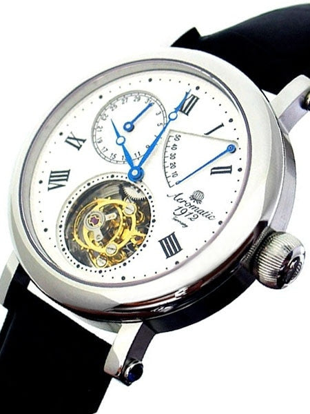 Aeromatic 1912 Flying Minute Tourbillon Hand Wind Watch with Power Reserve #A1277