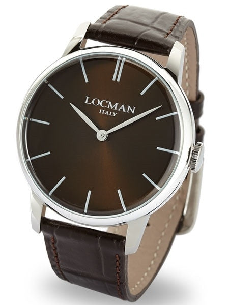 Locman 1960's Collection Elegant Quartz Dress Watch with 41mm Case #0251V04-00BNNKPT