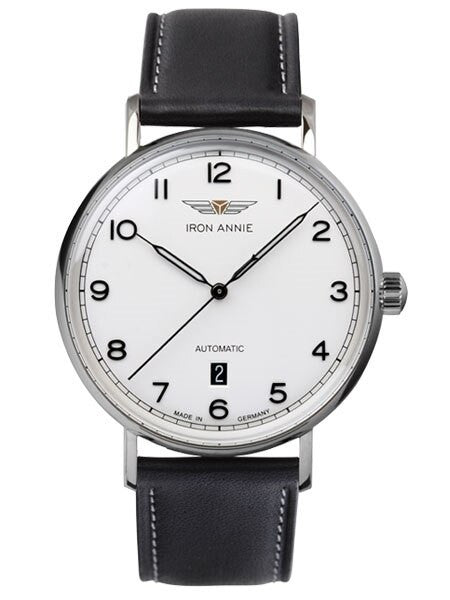 Iron Annie Amazonas Impression Swiss Automatic Dress Watch with White Dial, Date #5954-1
