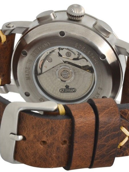 Aristo Swiss Valjoux 7750 Automatic Chronograph Aviator Watch #7H186