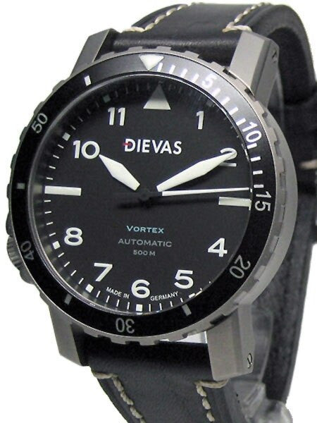 DIEVAS German Made Vortex Tactical Watch with Swiss ETA, Hirsch Liberty Strap