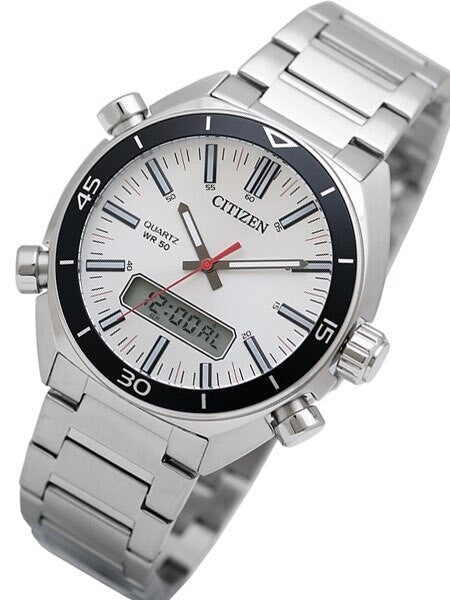 Citizen Quartz Chronograph Alarm Watch with Analog-Digital Display #JM5460-51A