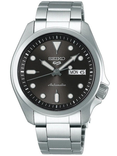 Seiko 5 Sports 24-Jewel Automatic Watch with Grey Dial and SS Bracelet #SRPE51