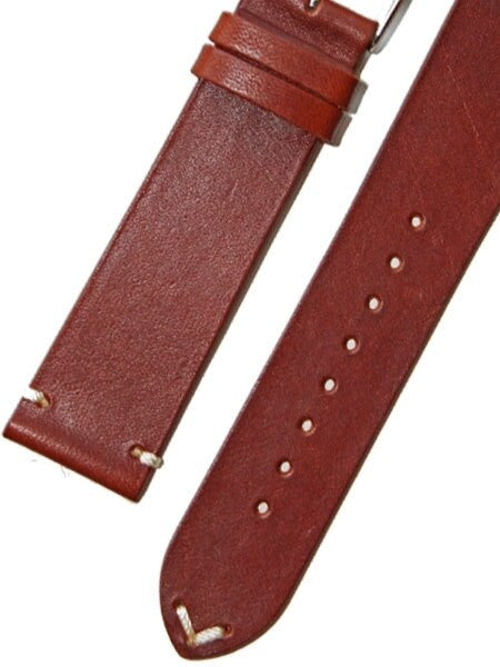 Horween Vintage Style Cognac Calfskin Leather with Matching Lining and Hand-Stitching #INS-HOR14