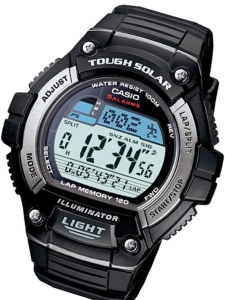 Casio Tough Solar-Light Powered Digital World Time Chronograph Alarm #W-S220-1AV