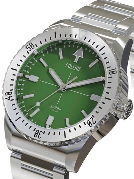 Collins SONAR Swiss Automatic, 300-M Dive Watch with 39.5mm Case and a Sapphire Crystal #CWC06