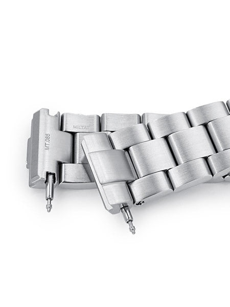 Strapcode 20mm Super-O 3D "Boyer" Stainless Steel Watch Bracelet Seiko SBDC053 V-Clasp, Brushed #SS201820B085