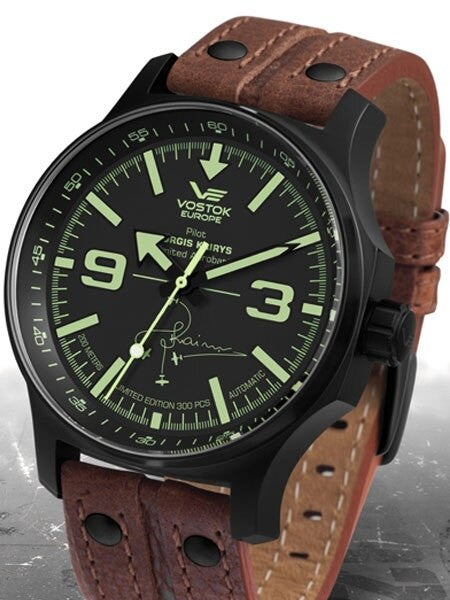 Vostok-Europe Jurgis Kairys SPECIAL EDITION Automatic Pilot Watch with SuperLuminova #5954334