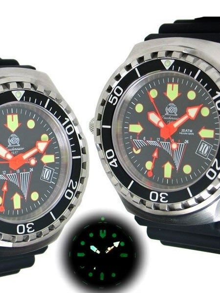 Tauchmeister T0277 XL Dive GMT Watch with Helium Valve