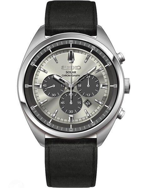 Seiko Recraft Solar Quartz Chronograph with Stop-Watch and 24-hour Sub-Dial  #SSC569