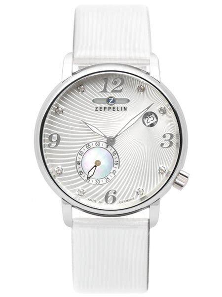 Graf Zeppelin Luna Swiss Quartz Watch with Swarovski Crystals and MOP Insert #7631-1