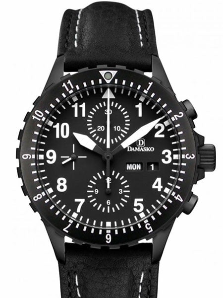 Damasko Swiss Valjoux 7750 Chronograph with Dual Time Bezel #DC66BK
