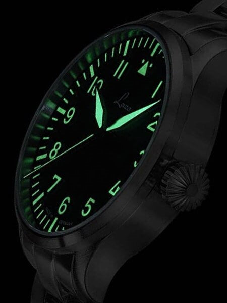 Laco 42mm ROM Type A Dial Automatic Pilot Watch, Sapphire Crystal #861895