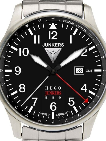 Junkers 150 Years Hugo Junkers Anniversary 40mm Quartz GMT Watch #6644M-2