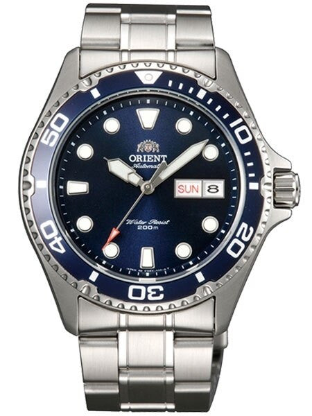 Scratch and Dent - Orient Ray II Blue Dial Automatic Dive Watch with SS Bracelet #AA02005D 16