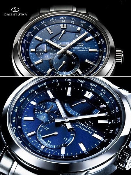 Orient Star Automatic World Time Watch, Power Reserve, AR Sapphire Crystal #JC00002D