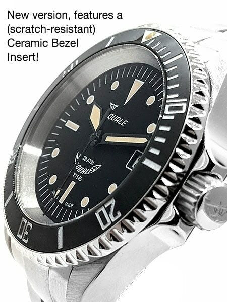 Scratch and Dent - 200 meter Swiss Automatic Dive watch with Ceramic Bezel, Domed AR Sapphire Crystal #1545-ORIG