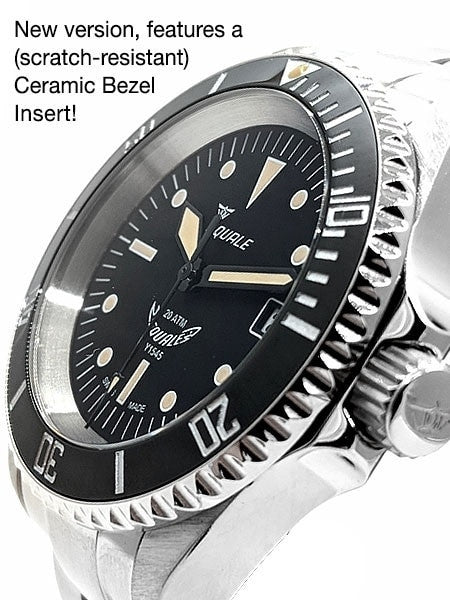 Scratch and Dent - Squale 200 meter Swiss Automatic Dive watch with Ceramic Bezel, Domed AR Sapphire Crystal #SND996
